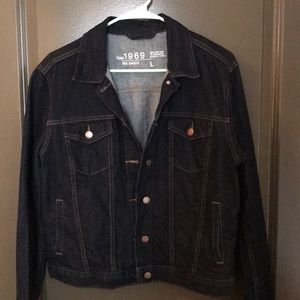 Dark wash denim jacket. Size L from GAP